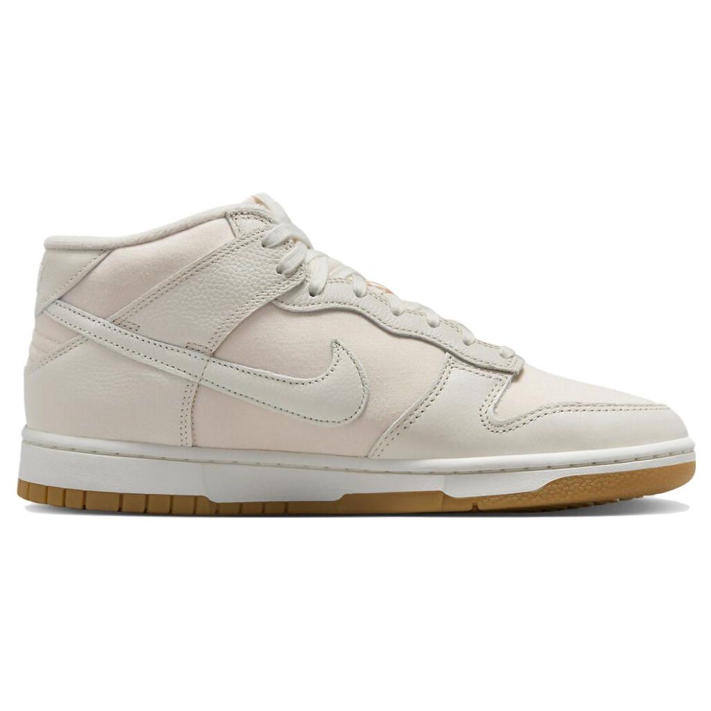 Мужские кроссовки Nike Dunk Mid Light Orewood Brown Gum кремовые Guava-Ice — фото 2