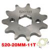 520# Chain 20mm 10T 11T 12 13 14 15 16 17 18 19 20 21 22 23T Teeth For 50cc to 125cc Off-road Bicycle ATV Front Engine Sprocket