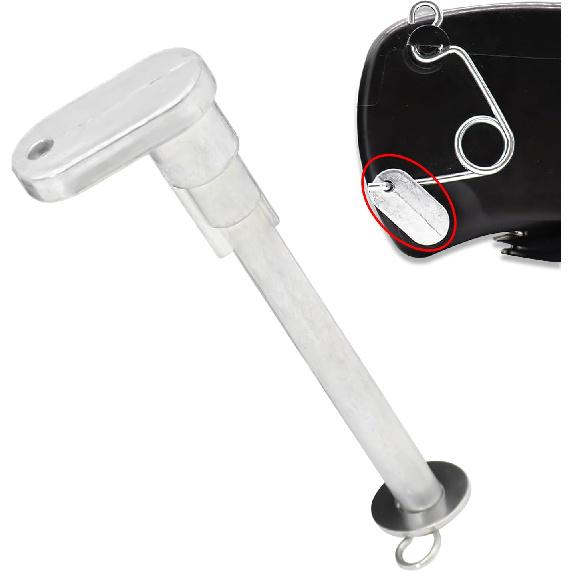 Fuel Door Hinge Pin with Gas Door Spring, for 2015-2024 F150 Loose Gas Cap Permanent Repair Fix (15-24 Spring+Hinge)