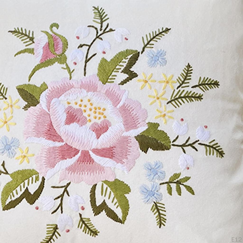 Cross Stitch Pillow Kits for Bedroom Decor DIY Sewing Supplies Unfinished Gift Option Adults