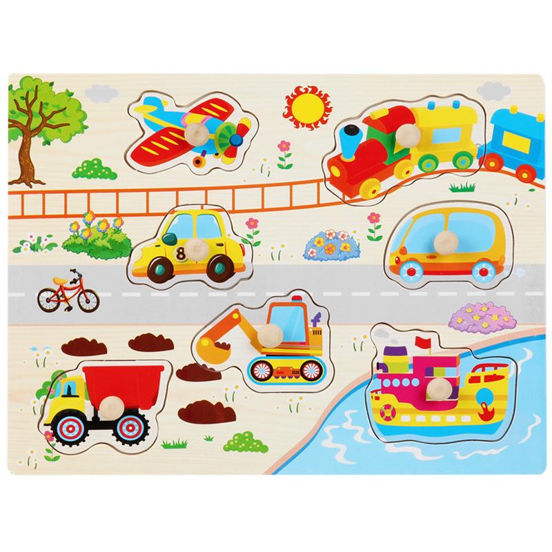Montessori Wooden Puzzle - Animal Shape Matching Board for Fine Motor Skills, Early Learning Toy for Toddlers 1-3 Years Old.