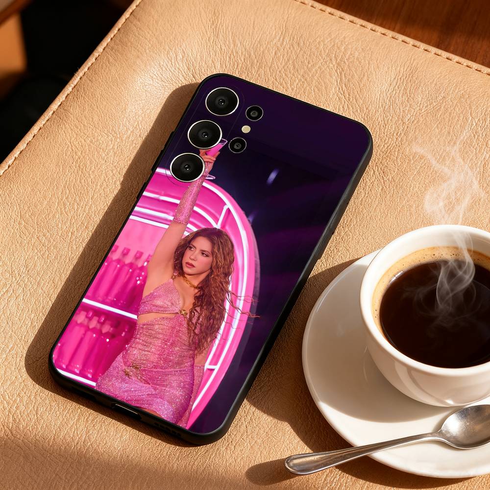 Singer S-Shakira Phone Case For Samsung S26,S25,24,23,22,30,21,10,9,Ultra,Plus,Lite,Black Soft Case