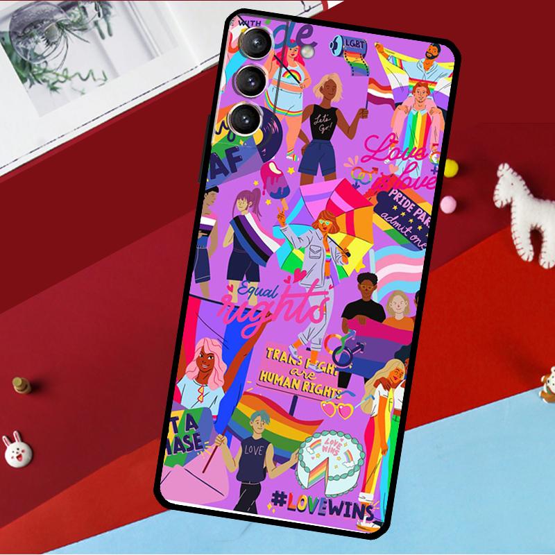 LGBTQ Lesbian Gay Pride Rainbow Funda For Samsung Galaxy S26 S25 S24 S21 S22 S20 Ultra S9 S10 Plus S23 FE S25 FE Phone Case