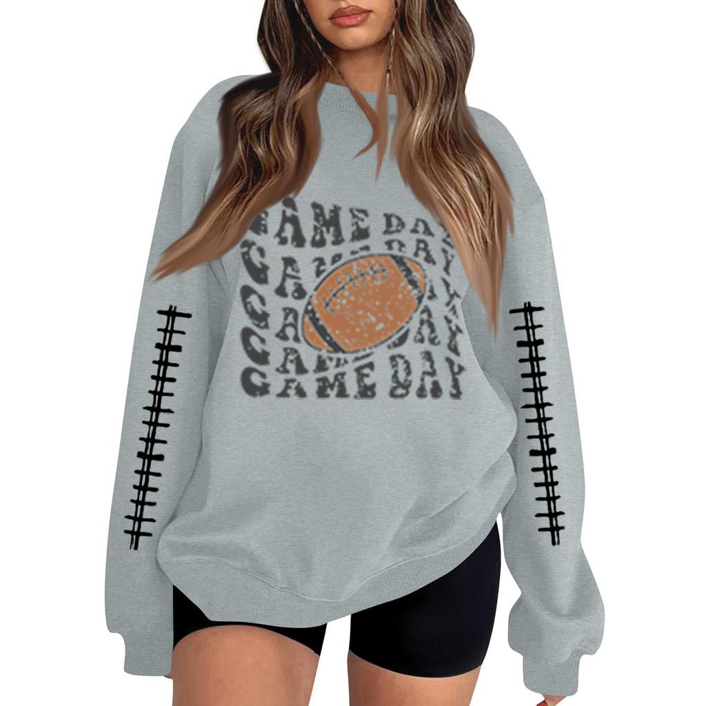 Unisex Lightweight Long Sleeve Neck Pullover Sweatshirt with Trendy Print for Men and Women