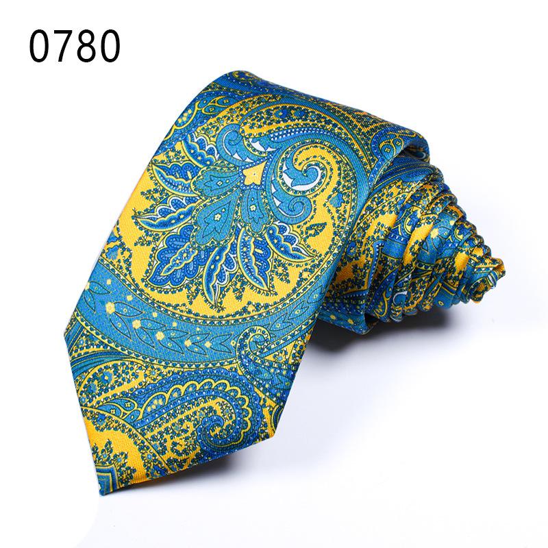 Cravată cu flori de caju Mătase imitație Cravată pentru bărbați Mătase poliester Cravată imprimată