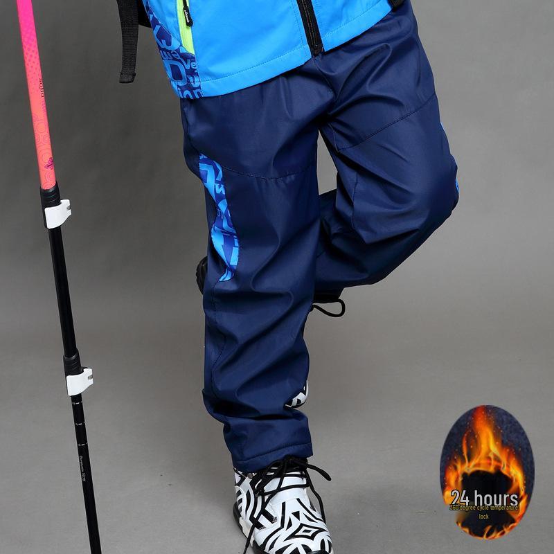 

Мужские флисовые ветрозащитные уличные походные брюки - Теплые, плотные и холодостойкие Size 130