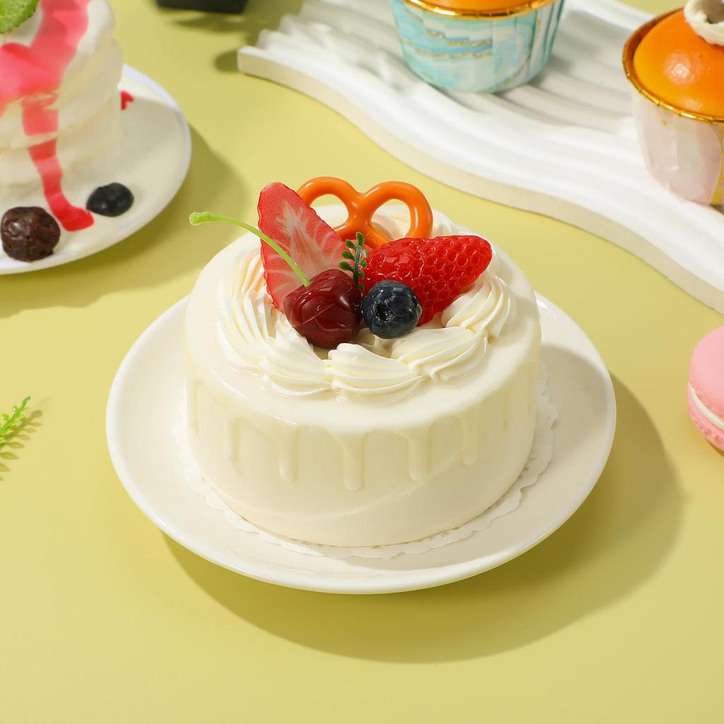 Generic Fake Cake Food Model Clay Cake Base for Dummy Perfect for and Half Birthdays Dummy, Toy, Lifelike, Realistic, Cake, Birthdays, Anniversaries,