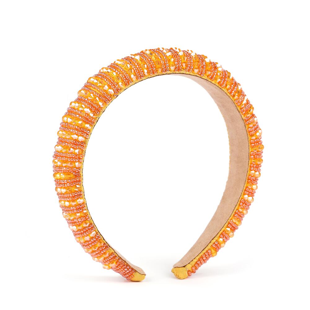 Baroque Rhinestone Headband Crystal Padded Hair Band Glittering Hair Accessories for Women Girls