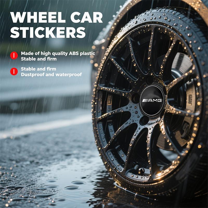 4Pc Car Wheel Hub Center Cap Sticker Metal Emblem Sticker For Mercedes Benz W205 W177 W221 W220 W176 W212 W213 ML G63 E63 GT AMG