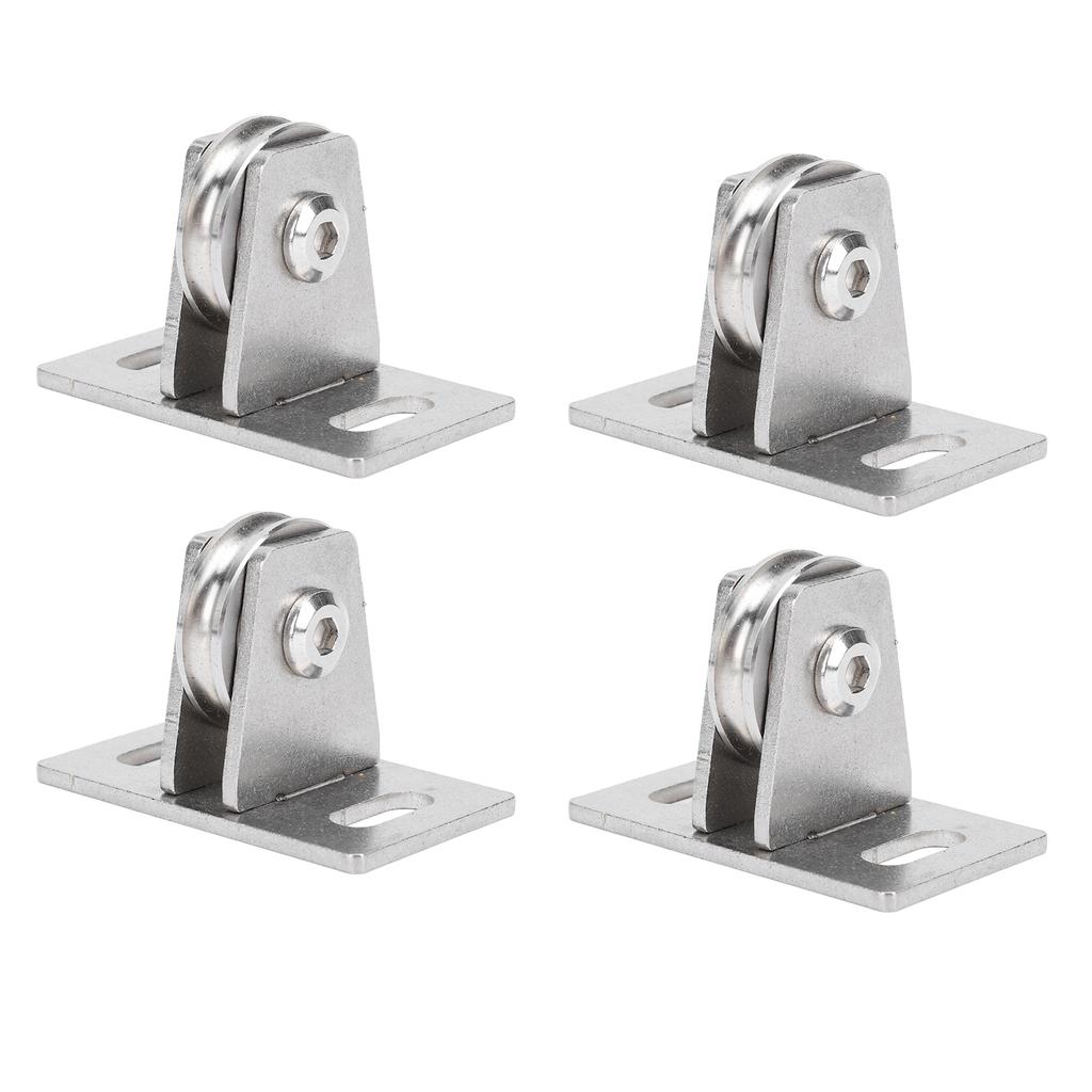 Fixed Pulley Single Silent Dual Bearings Carbon Steel 330lb Load Bearing Wall Mounted Lifting