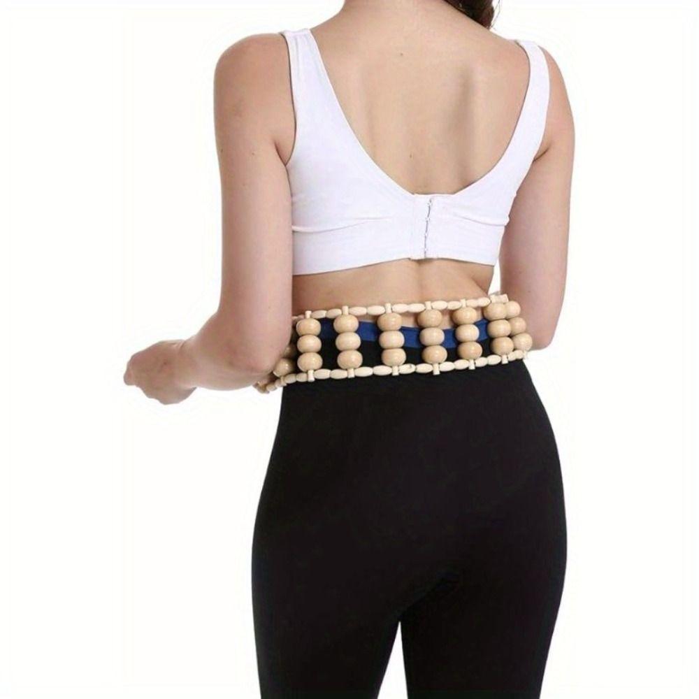 Wooden Massage Roller Rope Eliminate Local Fat Lymphatic Drainage Massager  Neck