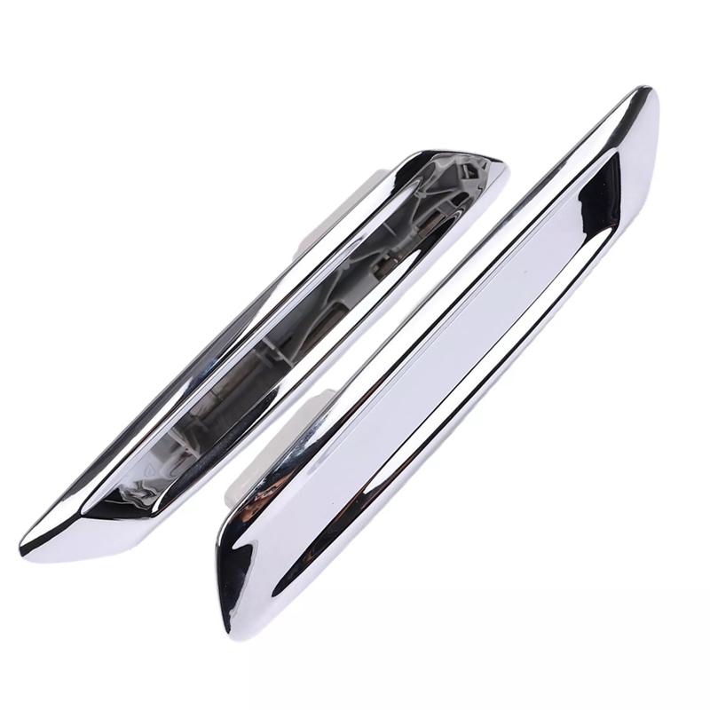 ABLZ-Front Left & Right Fender Trim Molding Exterior Trim Grill For BMW F10 F11 528I 535I / 51137336645, 51137336646