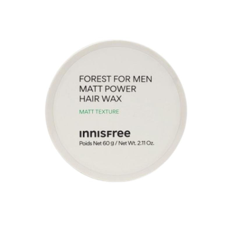 Innisfree Forest For Men Matte Power Hair Wax 60g | Strong Hold & Natural Matte Finish | Korean K-Beauty Men’s Styling Wax