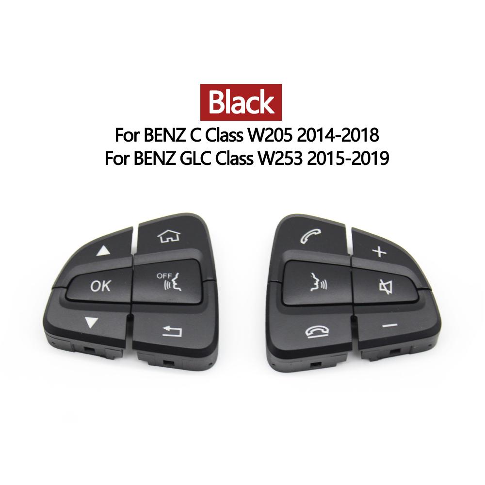 

W205 W253 Car Steering Wheel Switch Button Volume Phone Multi-function Switch Buttons For BENZ C GLC Class C180 C200 C300 GLC300 W205 Black