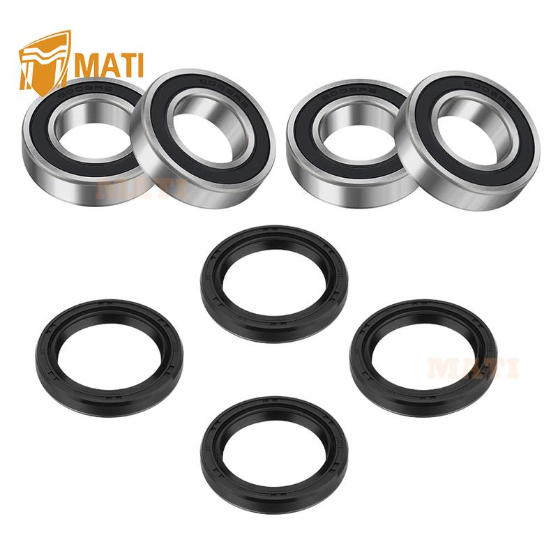 2 Set Front Wheel Bearings & Seals Kit For Kawasaki Mule 3000 KAF620 2001-2008 Mule 4000 KAF620 2009- 92045-3707 92045-0105