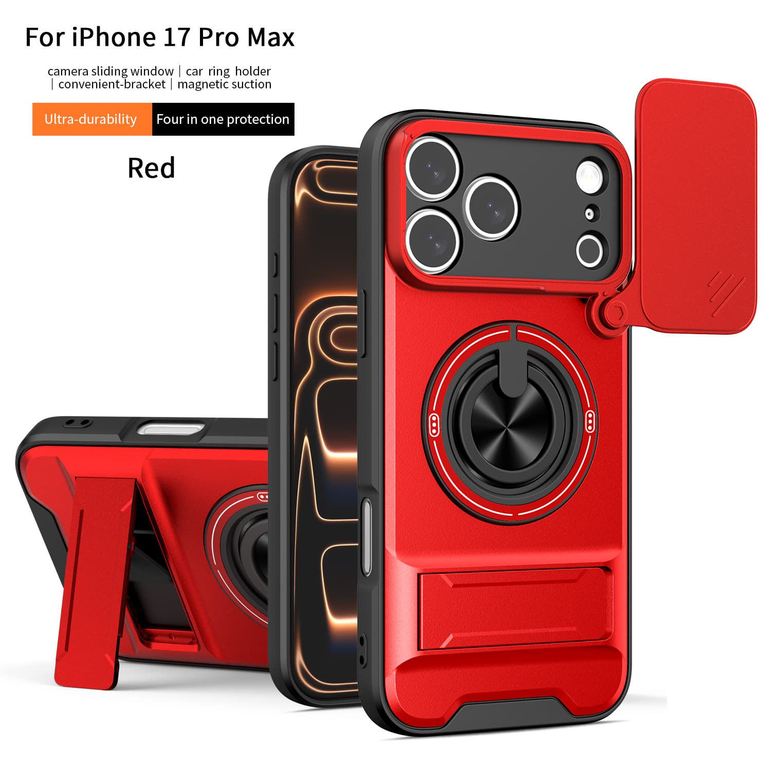 

Ударопрочный защитный чехол для камеры для iPhone 17 Pro Max Air 14 15 Plus 12 13 16 Pro Для Magsafe Магнитный складной держатель Чехол для телефона iPhone 16 Pro Max
