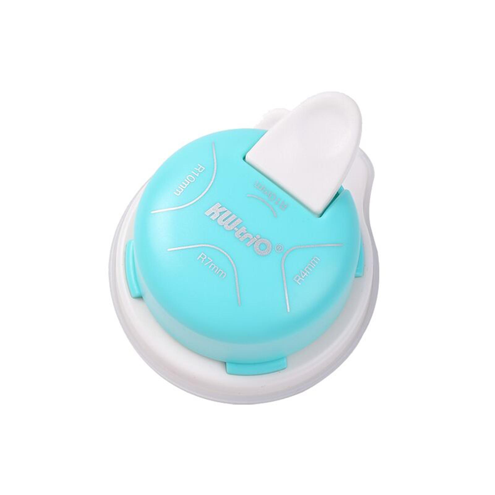 

Дырокол для скругления углов KWTRIO 4 в 1 R4R7R10 мм + резак для скругления внутренних углов бумаги зелёный