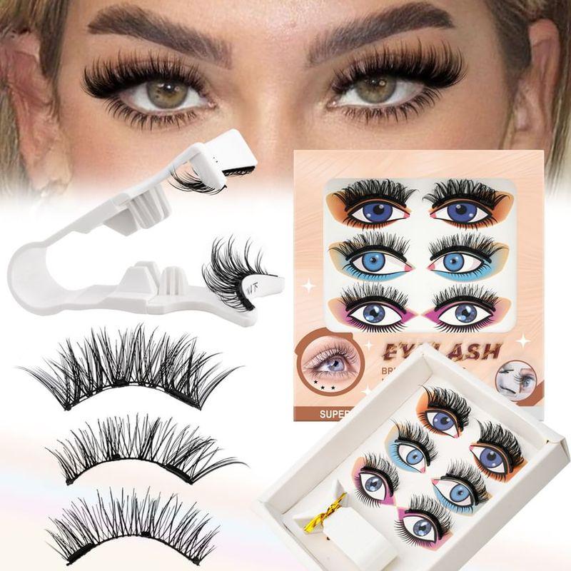 Lashie - geschwungen, magnetisch, klebefrei, Multipack, künstliche Wimpern