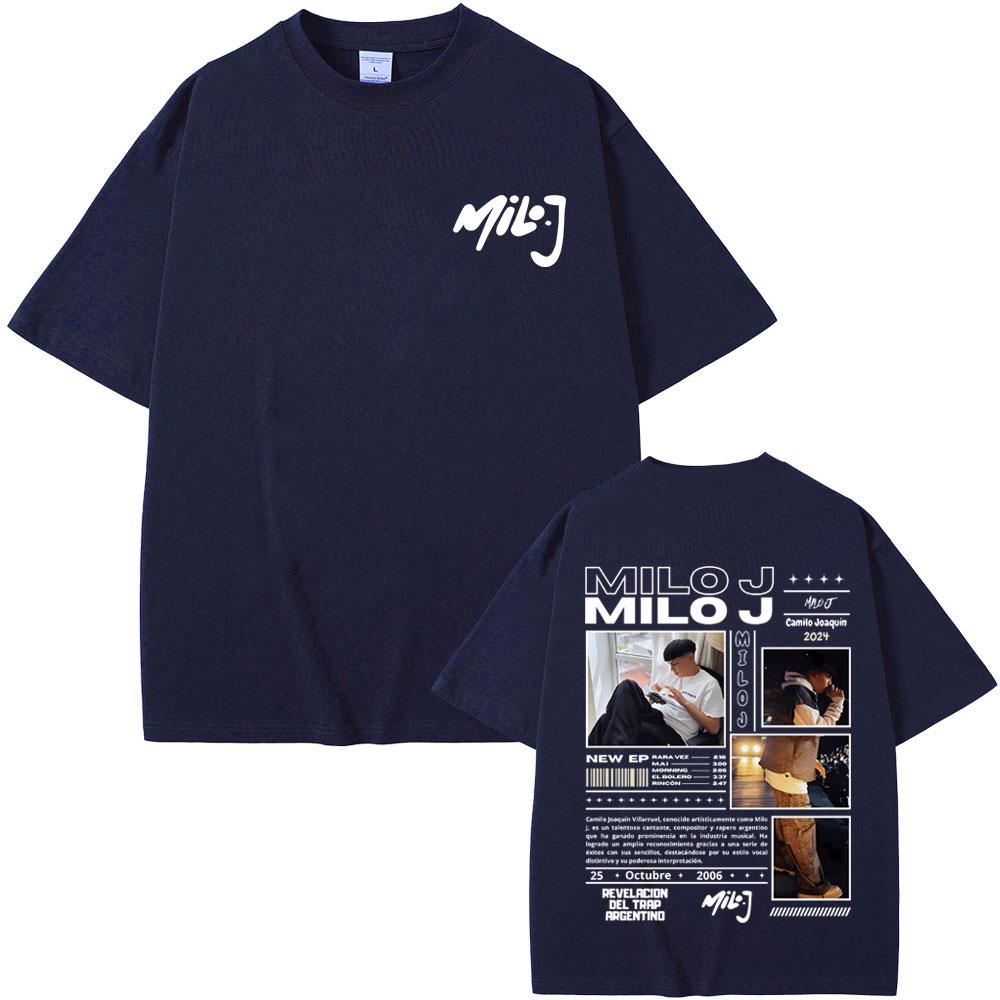 Rapper Milo J 111 Album Graphic T Shirt Men Women Hip Hop Fashion Oversized Short Sleeve Tshirt Men's Casual Pure Cotton T-shirt