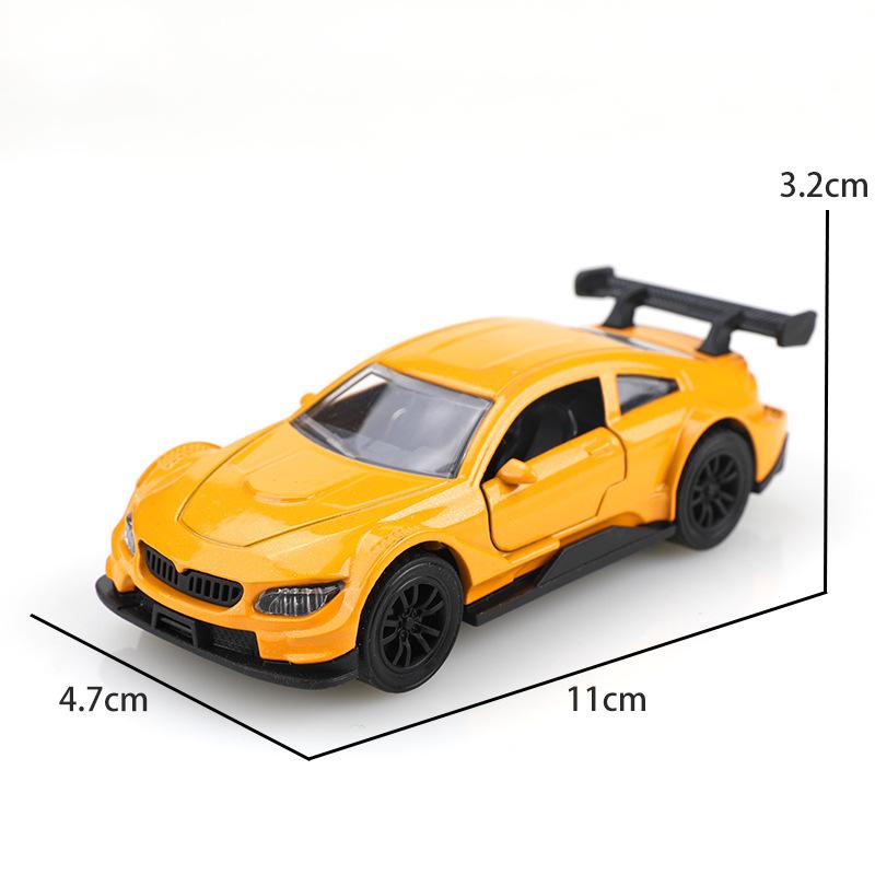 1:38 Alloy Sports Car Toy Model Children Cool Pull Back Car Double Open The Door Simulation Racing Car Small Car Boy Gifts