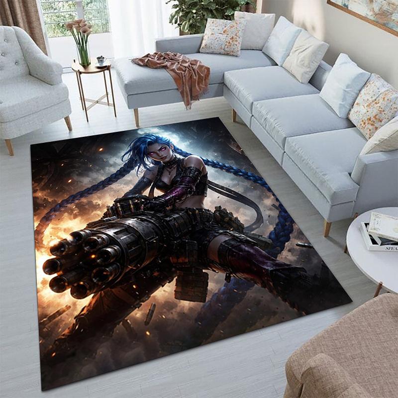 Jinx Fantasy Warrior Home carpet Office Decorative Carpet For Living Room Bedroom Door Mat Floor Rug Computer Chair Area Rug