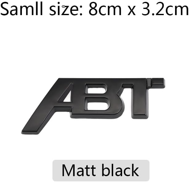 2pcs  3D Metal ABT Car Sticker Car Rear Trunk Letter Logo Badge For A4 A3 A5 A7 A7 Q3 Q7 Q5 TT RS6 RS3 Accessories