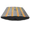 Car Driveway Rubber Curb Ramp, 15 Tons Load Capacity, 66 Mm Rise Curbside Bridge Ramp with Yellow Reflective Strips, Suitable for Loading Dock,