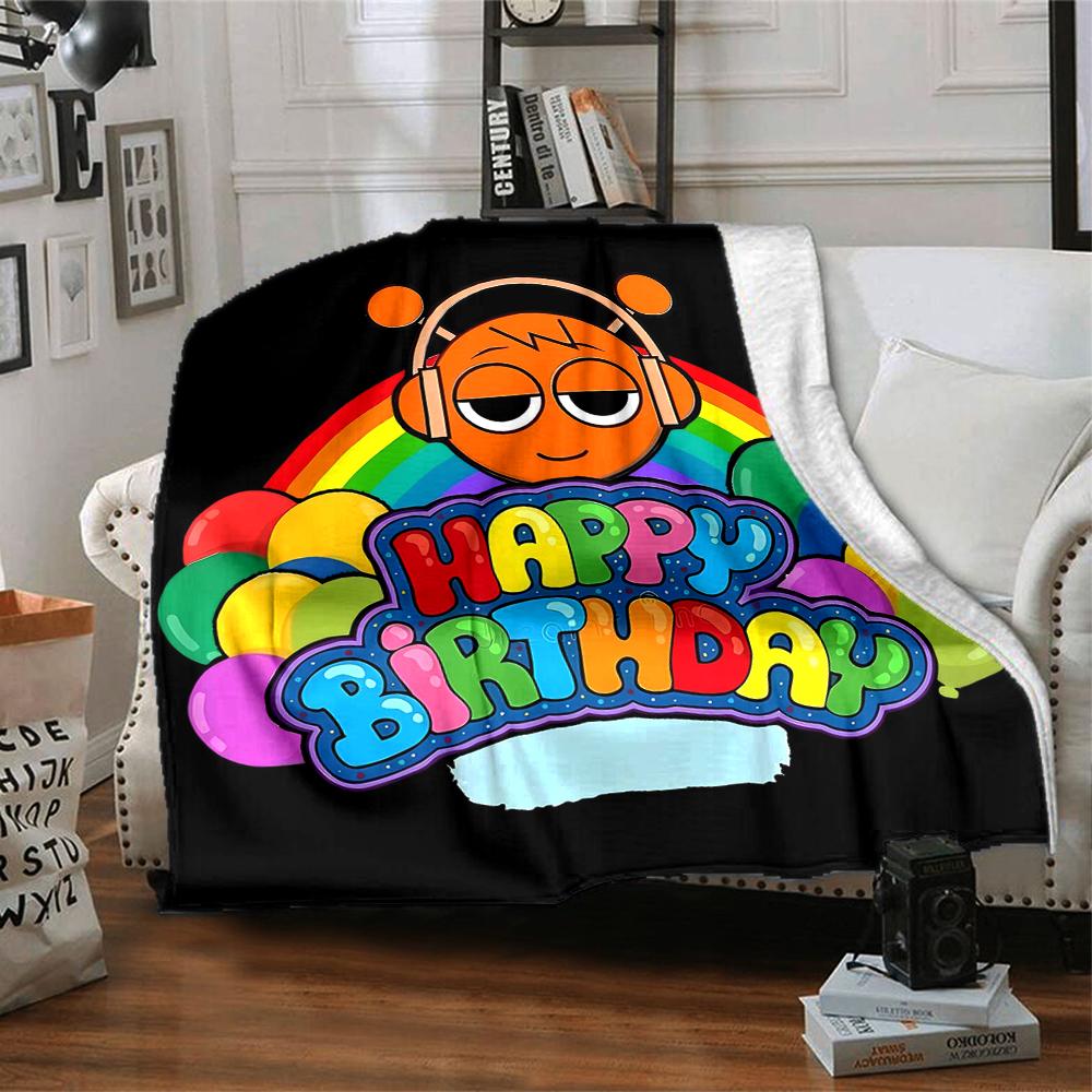 1pc SPRUNKI5 Blanket, Gift, for Men and Women, Soft Blanket, Good for Sofa Bed Couch Travel, Lightweight Flannel Blanket