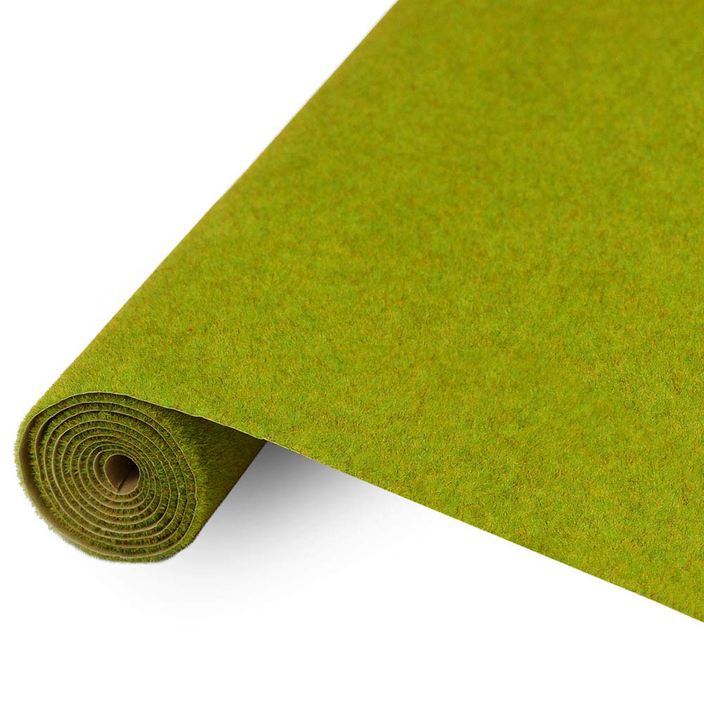 Large Grass 1 Artificial 2mm 400mm X for Grass Model Miniature Model and DIY Mat, Roll, Turf, Yellow-Green, Thick, 1000mm, Buildings, Decorations,