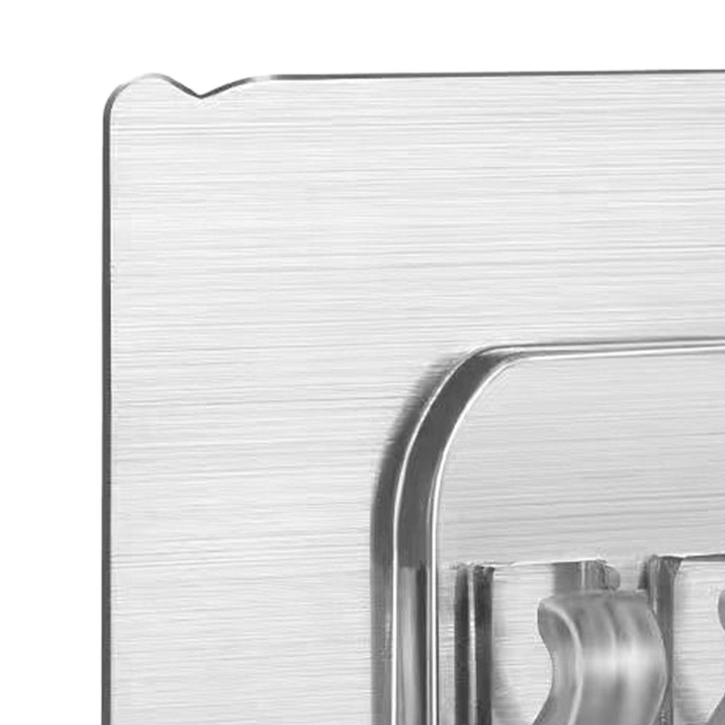 2PCS Self Adhesive Hooks Multifunctional Punch Free Transparent Heavy Duty Wall Sticky Hooks for