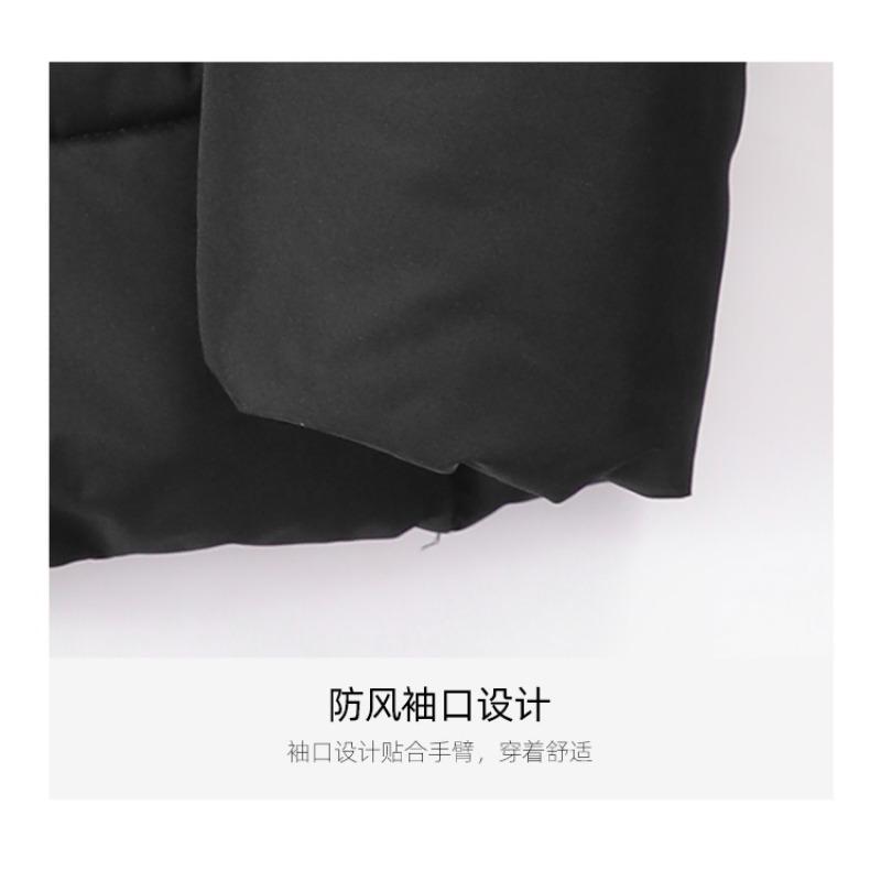Men's Thick Padded Hooded Down Jacket Windproof Warm Winter Outerwear Black