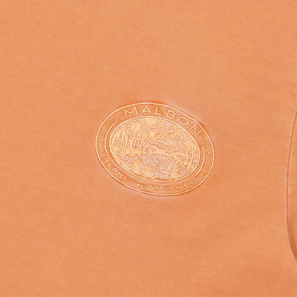 MALBON GOLF Antilles Pigment Round T-Shirt Orange