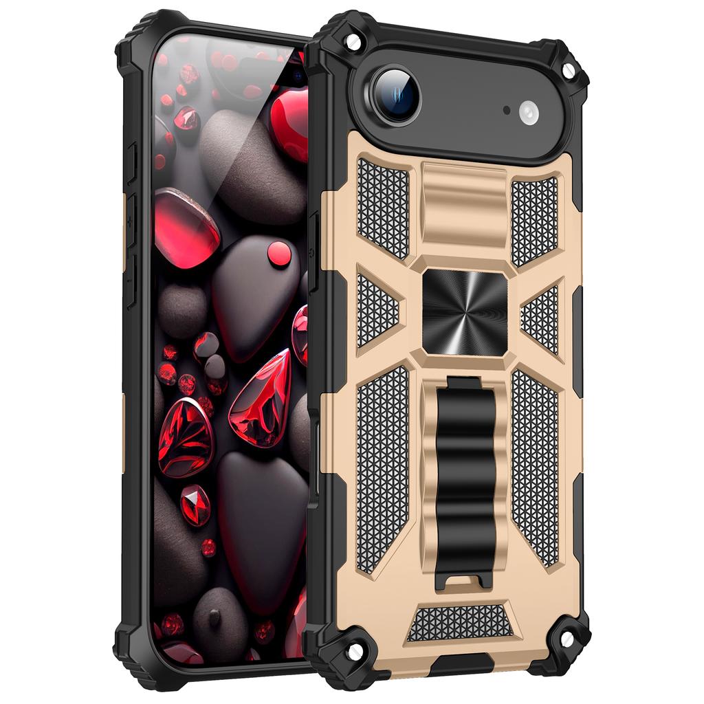 Für iPhone 17 Air Handyhülle Ständer Sturzschutz PC+TPU Rückseite