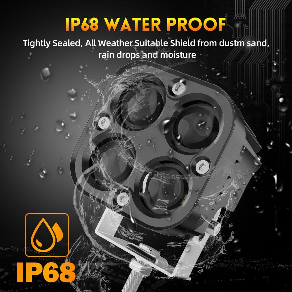 1000W Super Bright 3 Inch Dual Color LED Motorcycle Headlights Spotlights Auxiliary12V 24V Driving Lamp for 4x4 Car Auto SUV ATV