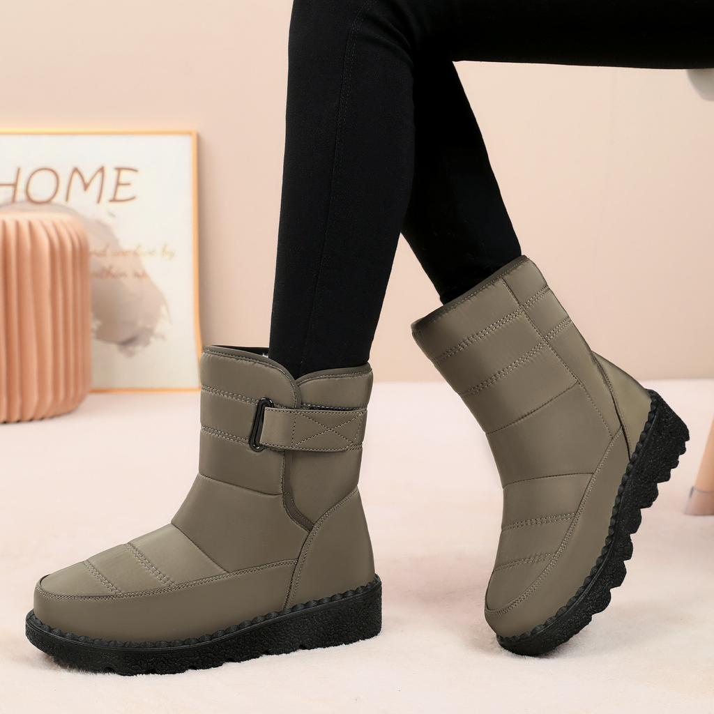 Snow Boots Are In Stock, Winter Thickened Cotton Boots, High-top Women's Cotton Shoes, Warm and Velvet Medium Tube Casual Women's Boots.