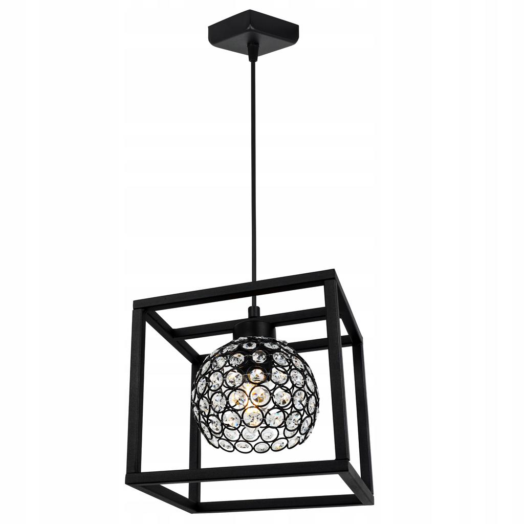 HANGING LAMP CAGE ELEGANT GLASS BALL