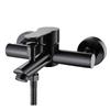 Miscelatore Rubinetto Miscelatore Doccia Vasca da Bagno da Parete in Acciaio Inossidabile 304 Nero Opaco Doppia Uscita Acqua Grado Alberghiero per