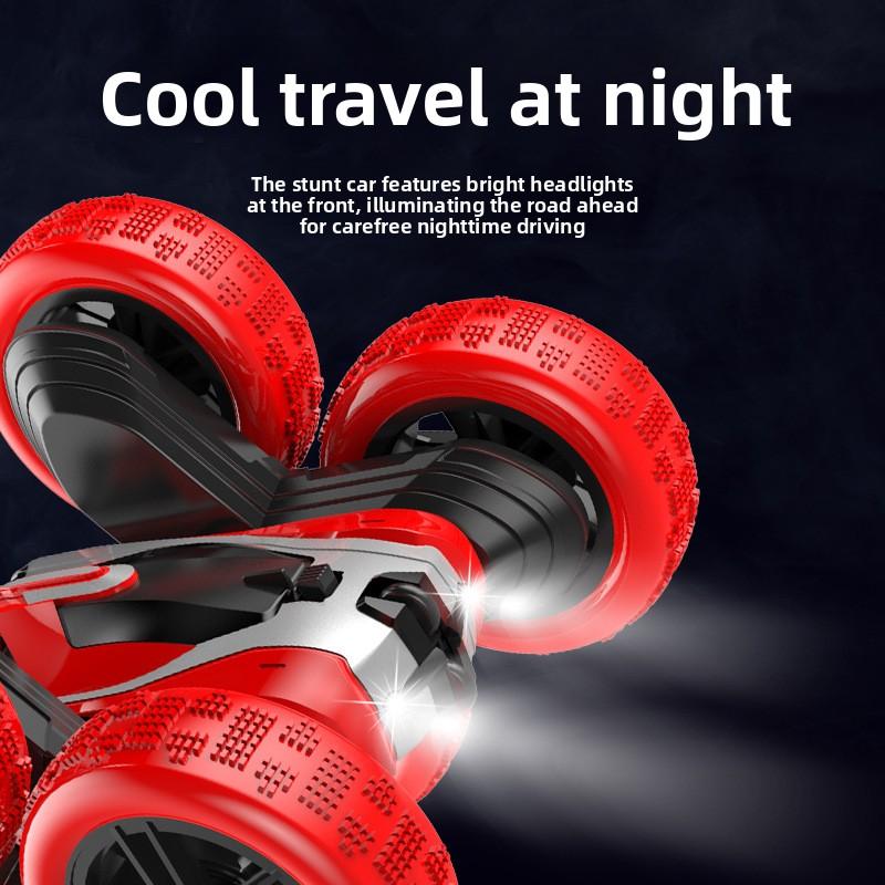 Wireless Remote Control Six-wheel Dump Truck, Six-wheel Drive, 360-degree Rotation, Double-sided Driving, Stunt Climbing, Off-road Vehicle with Lights