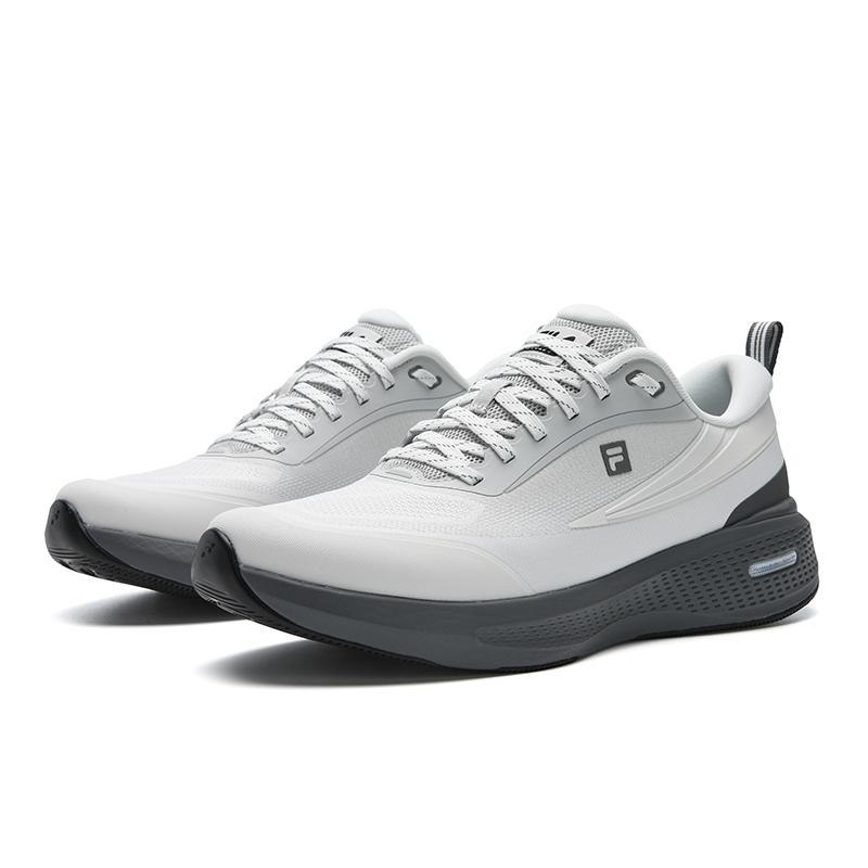 FILA Cushioning Abrasion Resistant Breathable Coverage Support Lightweight Rebound Low top Running Shoes Men's White A12M611103FBB