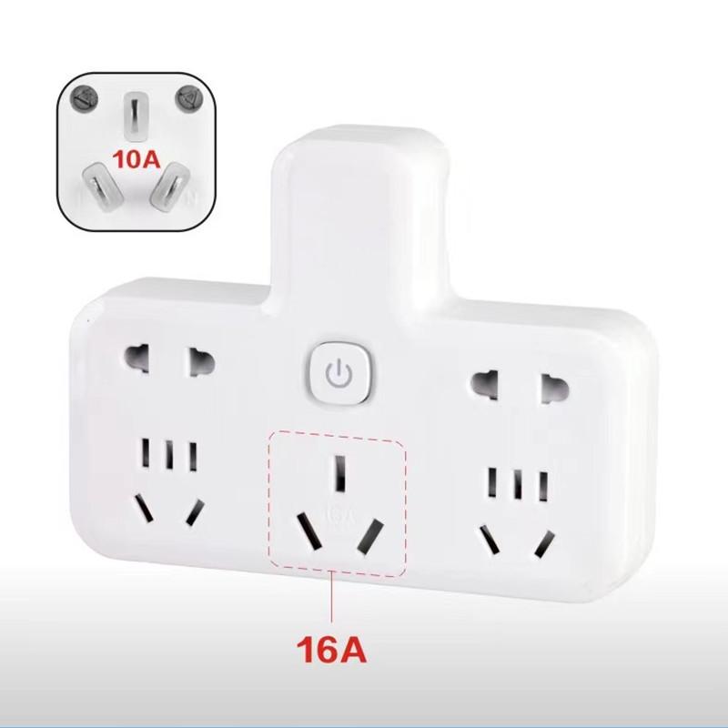 Compact Multi-Socket USB Adapter with Blue Light Switch for Home Use