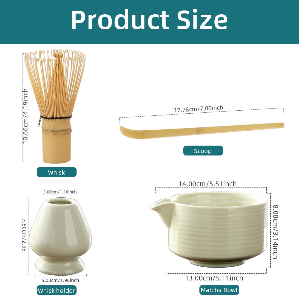 Japanese Matcha Tea Set Whisk Stand Tea Ceremony Matcha Bowl Grinder Brushes Tea Tools Holder Tea-making Tea Accessories