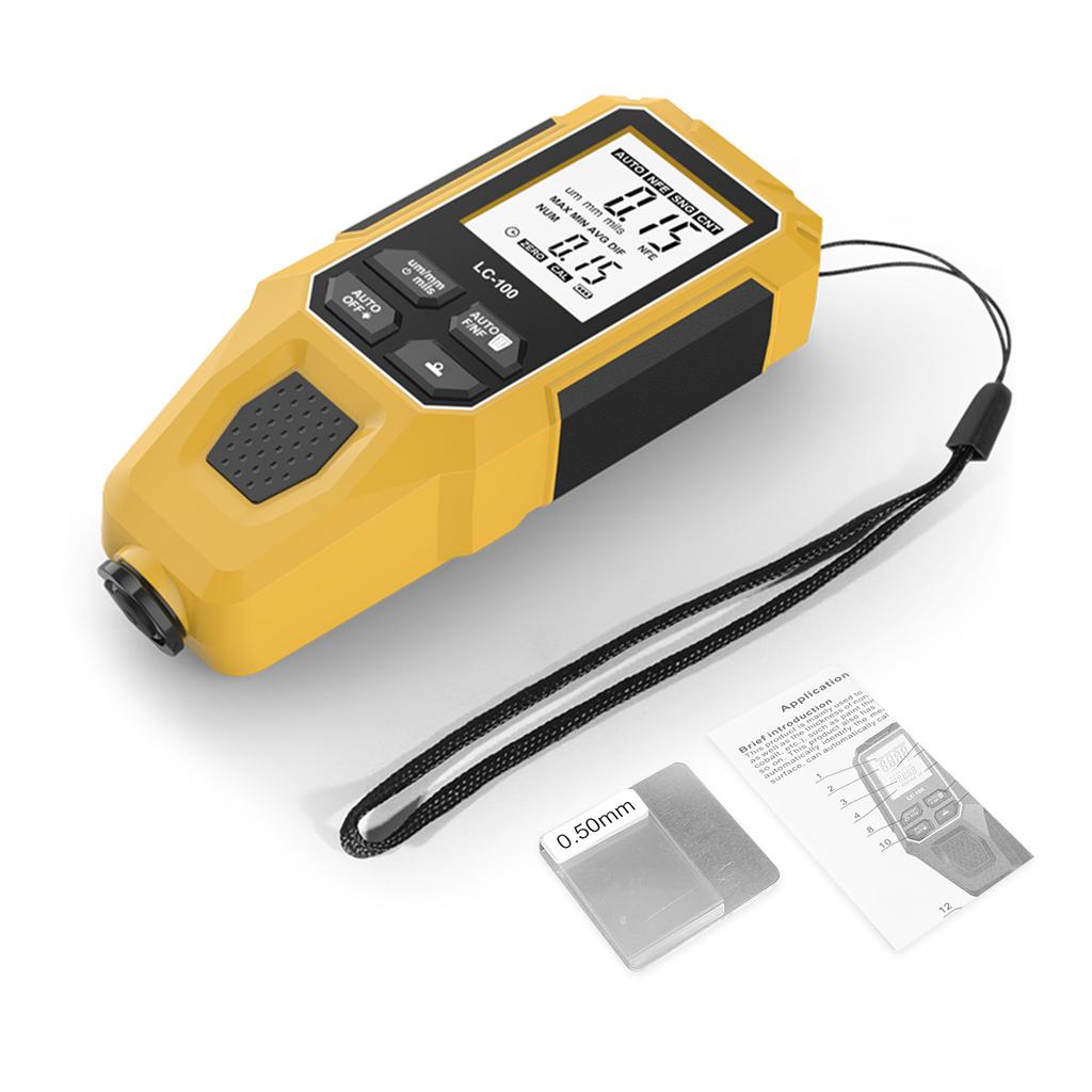 Coating Thickness Gauge, Portable Digital Car Paint Thickness Tester, Ferrous Non Ferrous Coating Tester with Automatic