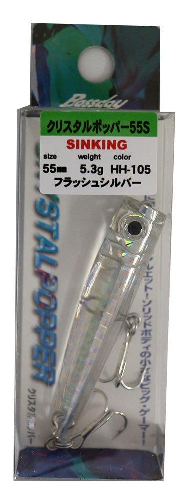 

Bassday Popper Crystal Popper 55S 55mm Flash Silver Lure 5.3g HH-105