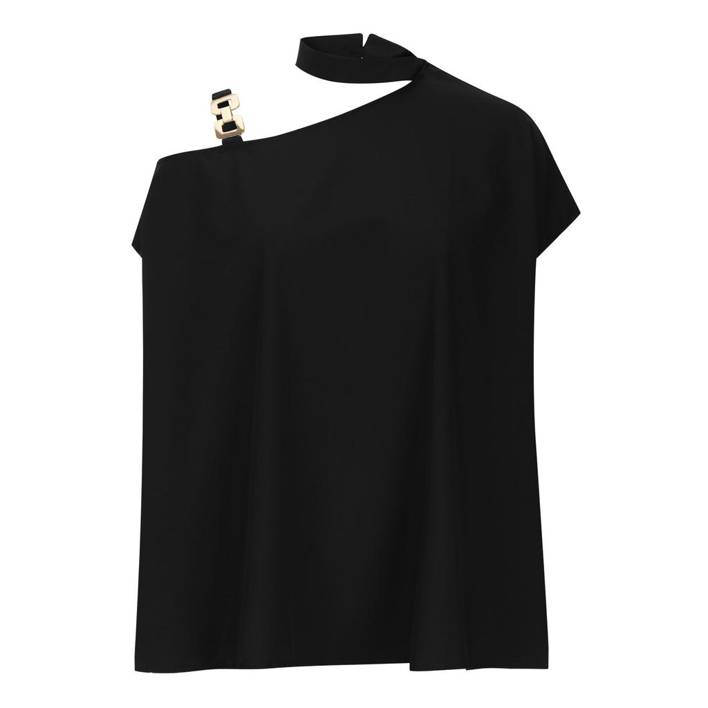 Fashion Women's Strapless Print Half Sleeve Loose Comfortable Top