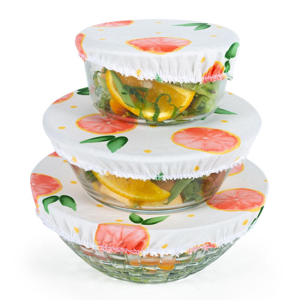 3PC Reusable Fresh Keeping Food Wraps Eco-Friendly Reusable Keep Food Fresh Cover Kitchen Fresh-keeping Cloth