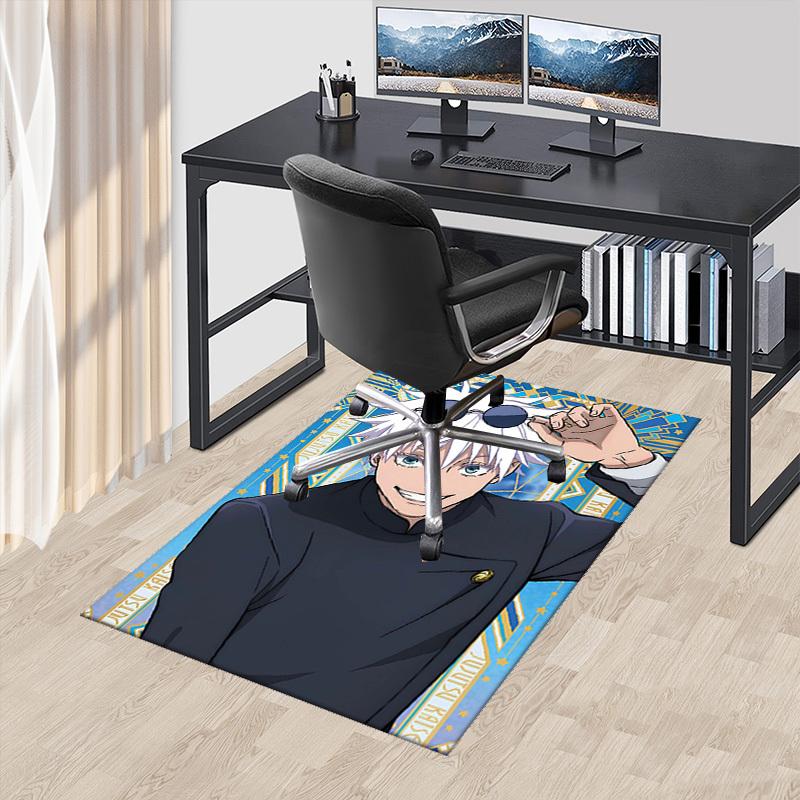 

1pc Anime Jujutsu Kaisen Satoru Gojo Chair Mat, Office Desk Rug with Cool Design, Non-Slip Carpet for Home Decor, Suitable for All Seasons, Perfect Gi 60cm by 90cm