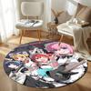 Customizable BOCCHI THE ROCK Round Non-Slip Carpet - Ideal for Garden, Picnic, Office, Perfect for Decoration, Suitable For All Seasons