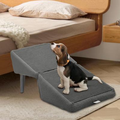 Dog Ramp Foldable All-in-One Dog Ramp And Stool for Bed Couch 13.7" Multifunctional Dog Chair with Ramp for Small Medium Dogs