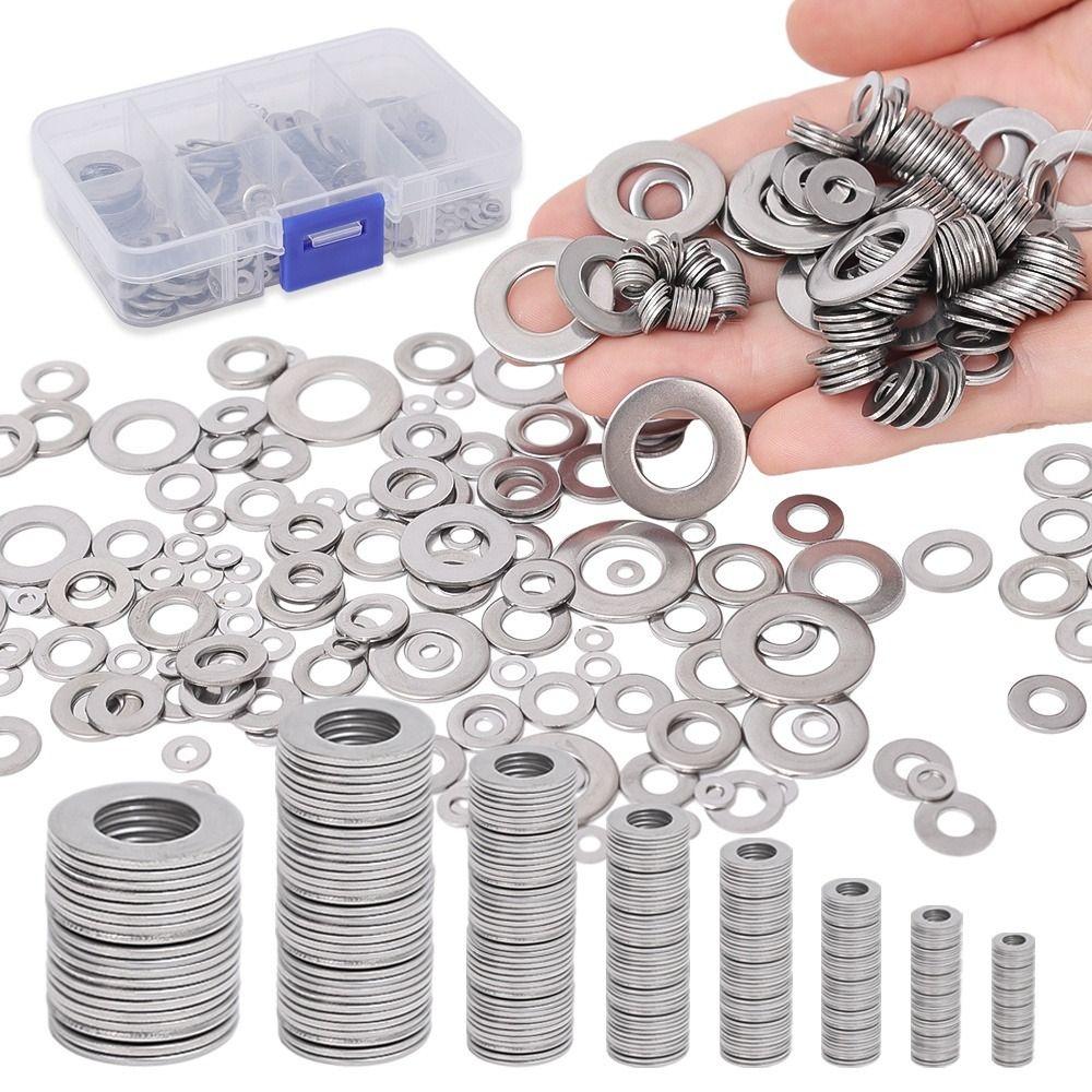 180Pcs/Box Multi-Size Screw Gasket M2-M10 Flat Washers Ring Durable Flat Washer