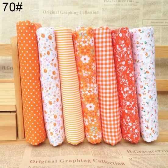 7Pcs/Set Quilting Fabric Floral Cotton Cloth DIY Craft Sewing Handmade Accessory